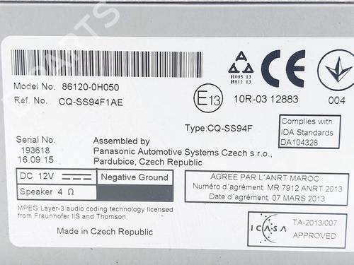 Radio PEUGEOT 108 1.0 VTi | BP31801124E6 