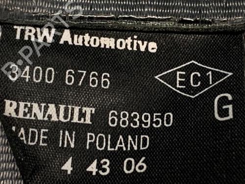 Rear left seatbelt RENAULT CLIO III (BR0/1, CR0/1) 1.2 16V (BR0R, BR1D, BR1L, CR0R) | BP19627005I29 