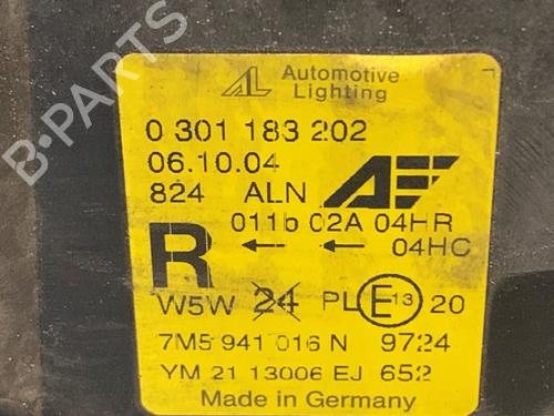 Right headlight FORD GALAXY I (WGR) 2.3 16V | BP19626449C29 