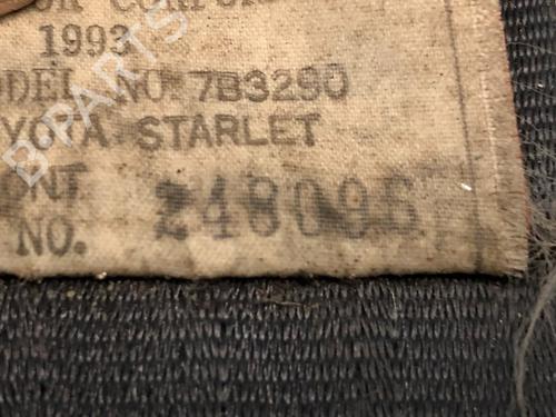 Front right seatbelt TOYOTA STARLET (_P8_) 1.3 12V Cat (EP81) | BP20719583I25 