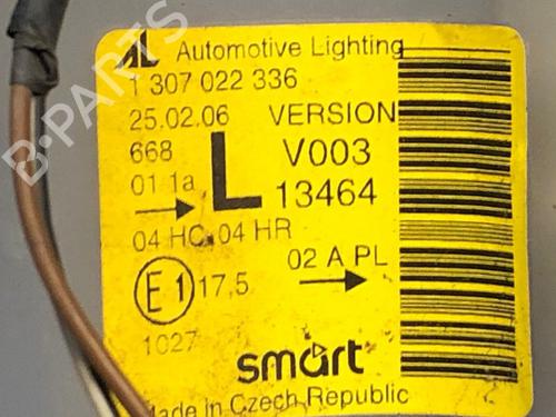 Left headlight SMART FORTWO Coupe (450) 0.7 (450.352, 450.332) | BP21821914C28 