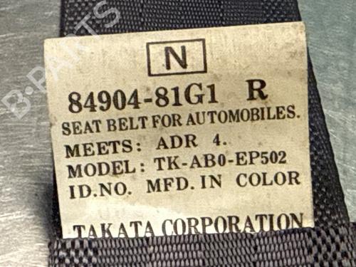 Rear right seatbelt SUZUKI IGNIS I (FH) 1.3 (HV51, HX51, RG413) | BP28299510I28 