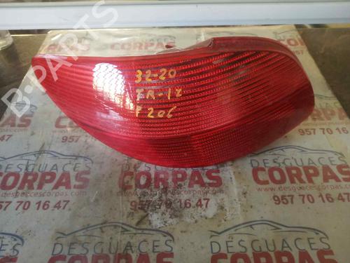 Used Left taillight PEUGEOT 206 Hatchback (2A/C) 1.9 D (69 hp) 19554679