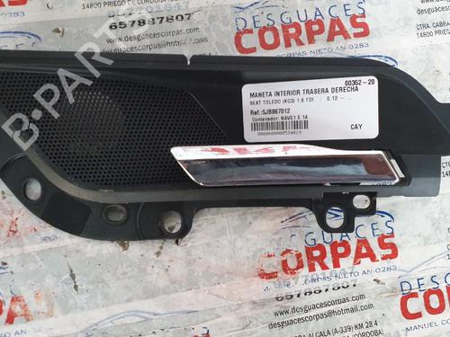 Used Rear right interior door handle SEAT TOLEDO IV (KG3) [2012-2019]  22609813