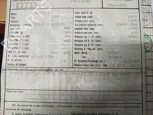 Brugte PEUGEOT 205 I (741A/C) 1.7 Diesel 4864655