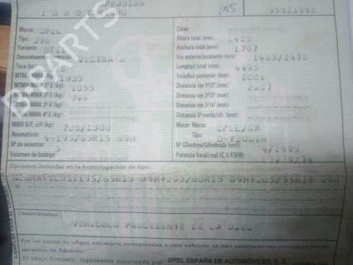 Używane części OPEL VECTRA B (J96) [1995-2004]  4255101