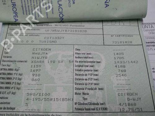 Engine control unit (ECU) CITROËN XSARA (N1) 1.9 D | BP19551731M57 