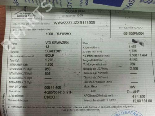 Mass air flow sensor VW GOLF IV (1J1)  | BP19557443M95 