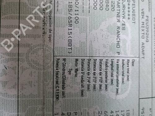 Fuse box PEUGEOT PARTNER MPV (5_, G_) 2.0 HDI | BP33558221E1  - Image 12