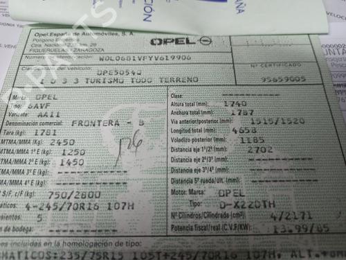 Electronic sensor OPEL FRONTERA B (U99) 2.2 DTI (6B_ZC, 6B_VF, 6B_66, 6B_76) | BP29907172M84