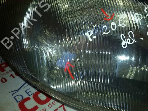 Right headlight PEUGEOT 206 Hatchback (2A/C)  | BP19548489C29 