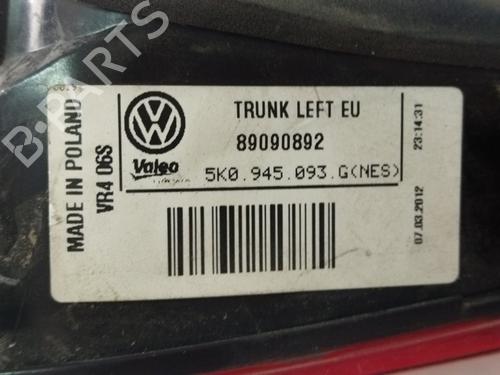 Left tailgate light VW GOLF VI (5K1)  | BP29924173C79 