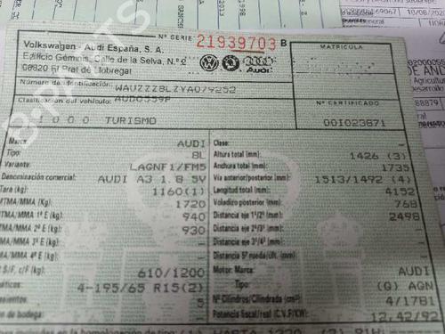 Right taillight AUDI A3 (8L1)  | BP19557780C35 