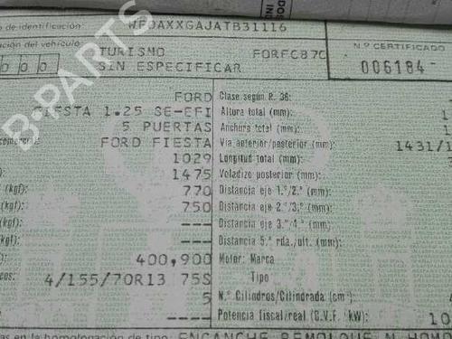 Right taillight FORD FIESTA III (GFJ)  | BP19548499C35 