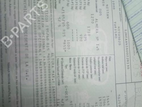 Steering column stalk NISSAN ALMERA II Hatchback (N16)  | BP19567693I23 