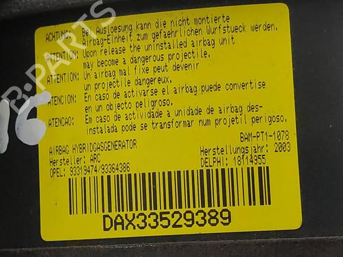 Airbag chauffør OPEL MERIVA A MPV (X03) 1.7 DTI (E75) | BP21491557C9 