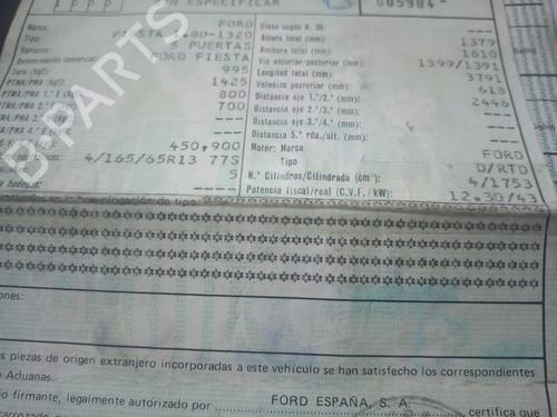 Front right lock FORD FIESTA III (GFJ)  | BP19566572C97 