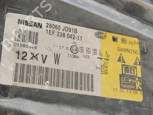 Left headlight NISSAN QASHQAI / QASHQAI +2 I (J10, NJ10, JJ10E)  | BP19570408C28 