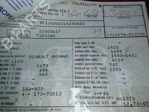 Indsprøtningspumpe RENAULT MEGANE I (BA0/1_)  | BP19553999M78