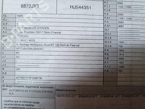 Højre fortil udvendigt håndtag CITROËN BERLINGO / BERLINGO FIRST MPV (MF_, GJK_, GFK_) | BP30776695C129