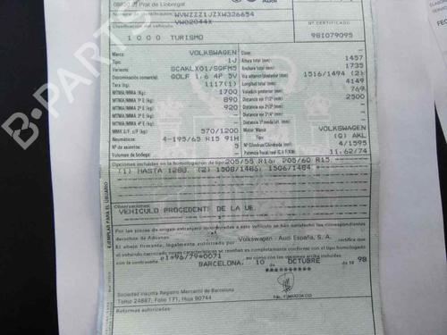 Engine control unit (ECU) VW GOLF IV (1J1)  | BP19566733M57 