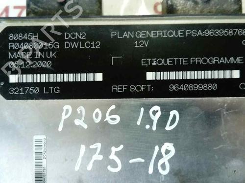 Engine control unit (ECU) PEUGEOT 206 Hatchback (2A/C)  | BP19551087M57 
