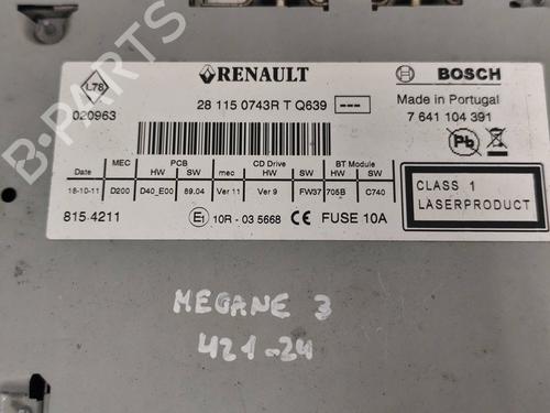 Radio RENAULT MEGANE III Hatchback (BZ0/1_, B3_)  | BP26711422E6 