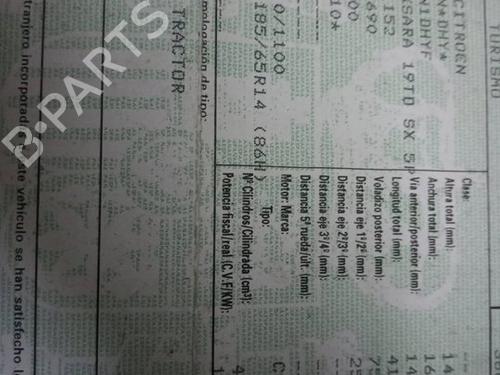 Heater resistor CITROËN XSARA (N1) 1.9 TD | BP19563365M108 