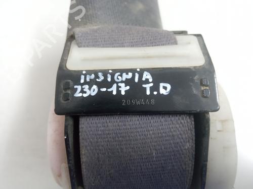 Used Rear right seatbelt OPEL INSIGNIA A (G09) [2008-2017]  19560178