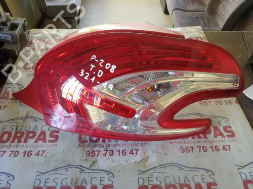 Used Right taillight PEUGEOT 208 I (CA_, CC_) 1.4 HDi (68 hp) 19553542