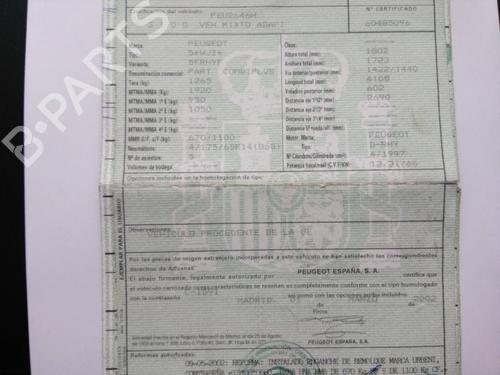 Front right lock PEUGEOT PARTNER Box Body/MPV (5_, G_)  | BP19560975C97