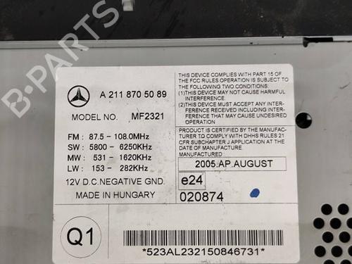 Radio MERCEDES-BENZ E-CLASS (W211)  | BP29437254E6 