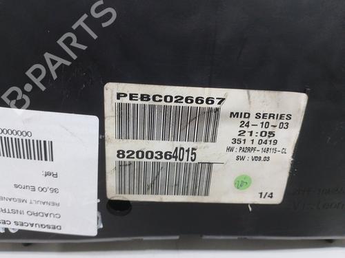 Cockpit RENAULT MEGANE II (BM0/1_, CM0/1_)  | BP13712315C47 