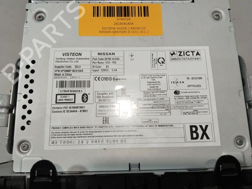 Radio NISSAN QASHQAI II (J11, J11_) 1.5 dCi | BP32522219E6  - Image 5