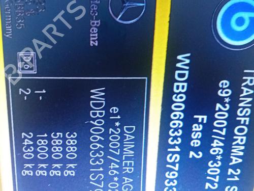 Gebruikte MERCEDES-BENZ SPRINTER 3,5-t Platform/Chassis (B906) 316 CDI (906.131, 906.133, 906.135, 906.231, 906.233,... (163 hp) 4357957 Onderdelen