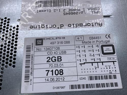 Radio OPEL CORSA D (S07)  | BP20008416E6 