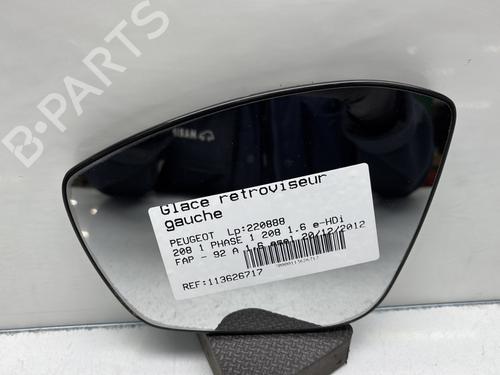 Used Left mirror glass PEUGEOT 208 I (CA_, CC_) 1.6 HDi (92 hp) 30791280