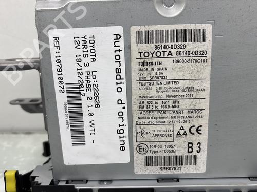 Radio TOYOTA YARIS (_P13_) 1.0 (KSP130_, KSP130) | BP30935443E6