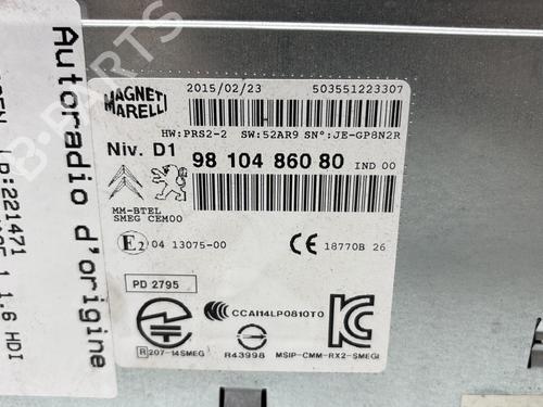 Radio CITROËN C4 Picasso II 1.6 HDi / BlueHDi 115 | BP29939404E6 - Image 3