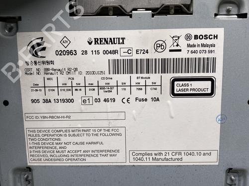 Radio RENAULT LATITUDE (L70_) 2.0 dCi 150 (L70H) | BP30935451E6 