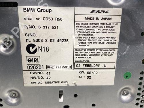 Used Radio Radio MINI MINI (R50, R53) One (90 hp) 20011173 20011173