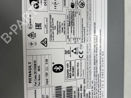 Radio RENAULT MEGANE IV Grandtour (K9A/M/N_) 1.5 dCi 110 | BP29939400E6