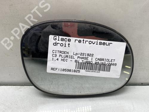 Used Right mirror glass CITROËN C3 Pluriel (HB_) 1.4 HDi (68 hp) 30790977
