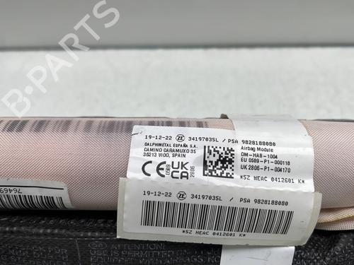 Left curtain airbag PEUGEOT 5008 II (MC_, MJ_, MR_, M4_) 1.2 THP (MRHNYH, MRHNYW, MRHNSJ, MRHNSU, MRHNSM) | BP23903976C11