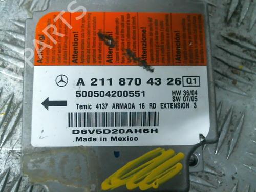 Used ECU airbags MERCEDES-BENZ E-CLASS (W211) E 220 CDI (211.006) (150 hp) 20011259