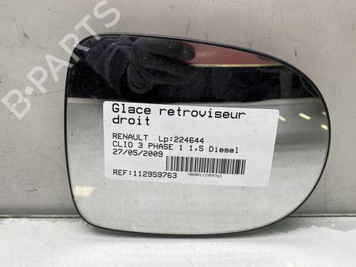 Spiegelglas rechts für RENAULT CLIO III (BR0/1, CR0/1) 1.5 dCi (BR17, CR17) (86 hp) 31134700