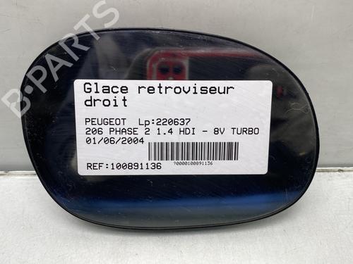 Used Right mirror glass PEUGEOT 206 Hatchback (2A/C) 1.4 HDi eco 70 (68 hp) 24428016