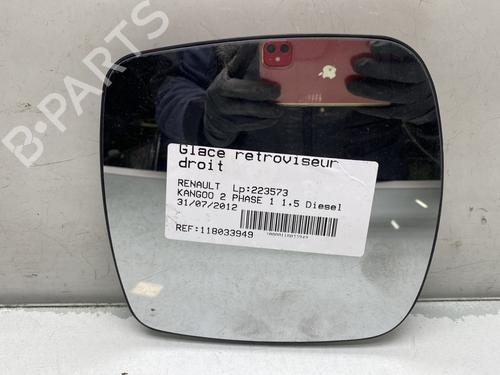 Used Right mirror glass RENAULT KANGOO / GRAND KANGOO II (KW0/1_) 1.5 dCi 90 (KW05, KW08, KW0G, KW11) (90 hp) 31831443