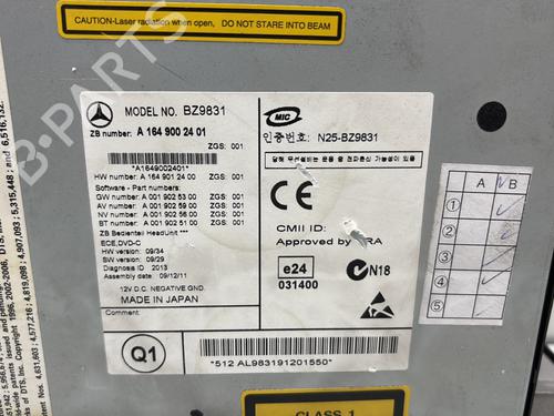 Radio MERCEDES-BENZ M-CLASS (W164) ML 320 CDI 4-matic (164.122) | BP29939460E6