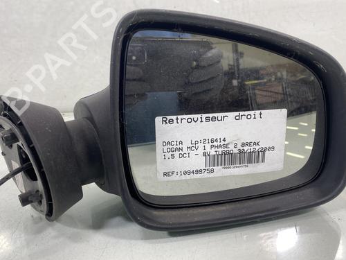 Right mirror DACIA LOGAN MCV (KS_) 1.5 dCi (KS04) | BP29707150C27 